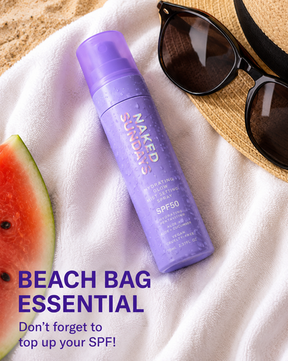 SPF 50+ Hydrating Glow Mist Setting Spray with Pentavitin®️