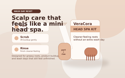 VeraCora Head Spa Kit hero image for cleaner-feeling roots